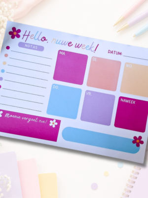 Hello Nuwe Week Candy Colour Planner