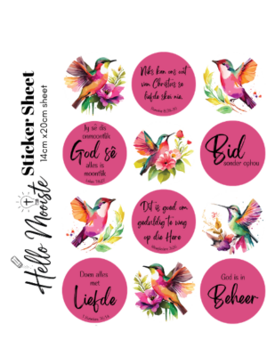Bible Journaling - Sticker Sheet - Hummingbirds