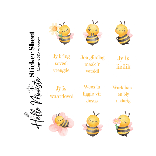 Bytjie Lunchbox - Sticker Sheet - Bytjies