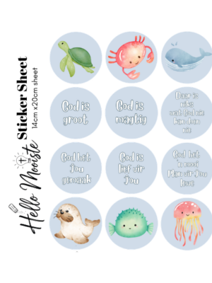 Lunchbox - Sticker Sheet - God is magtig