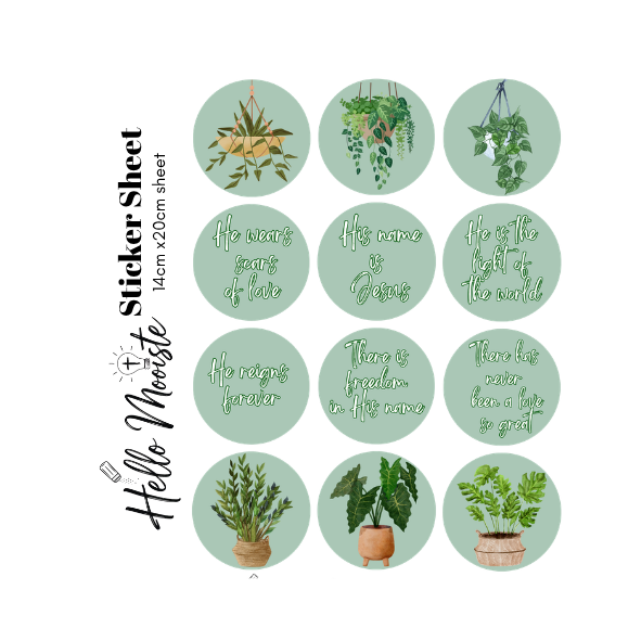 Bible Journaling - Sticker Sheet - His name is Jesus