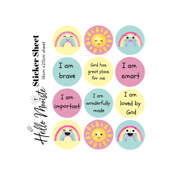 Lunchbox - Sticker Sheet - I am
