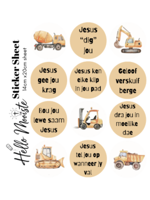Lunchbox - Sticker Sheet - Jesus "dig" jou