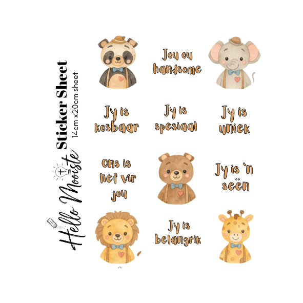 Lunchbox - Sticker Sheet - Jou ou handsome