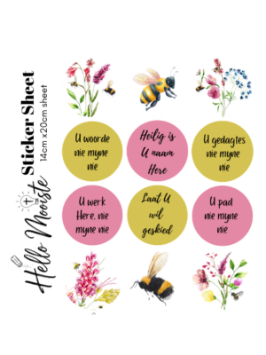 Bible Journaling - Sticker Sheet - Laat U wil geskied