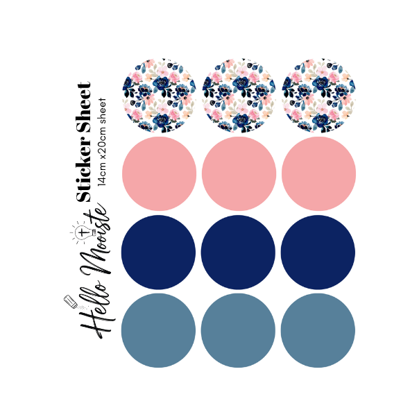 Plain Blue and pink Bible Journaling - Sticker Sheet - The Royal One