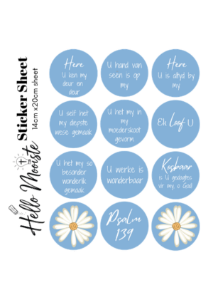 Bible Journaling - Sticker Sheet - Psalm 139