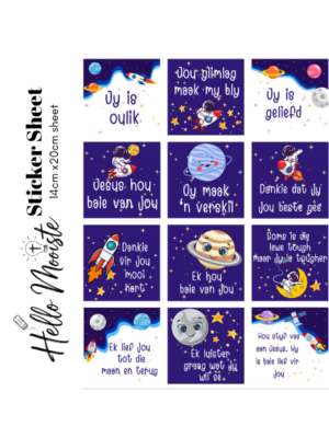 Lunchbox - Sticker Sheet - Ruimte