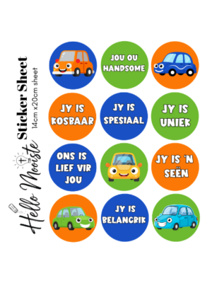 Lunchbox - Sticker Sheet - Karretjies