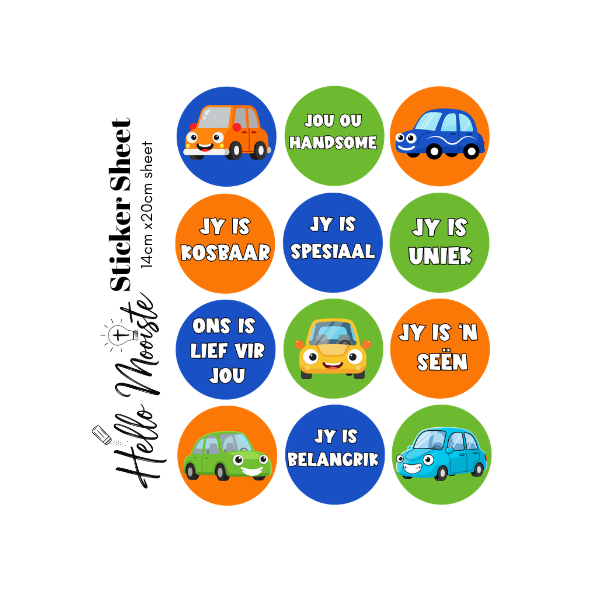 Lunchbox - Sticker Sheet - Karretjies